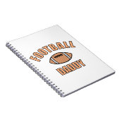 フットボールパパスケッチアンド文字 ノートブック (右側)