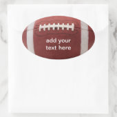 フットボールパーソナライズされたのステッカー! 楕円形シール (バッグ)