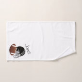 フットボールパーソナライズされたスポーツ バスタオルセット (ハンドタオル)