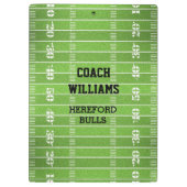 フットボールパーソナライズされた場 クリップボード (裏面)