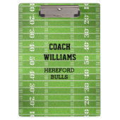 フットボールパーソナライズされた場 クリップボード (正面)