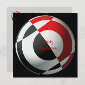 フットボールパーティの招待状 招待状 (正面/裏面)