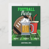 フットボールパーティーグリーン 招待状 (正面)