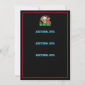 フットボールパーティーブラック 招待状 (裏面)