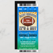 フットボールパーティーベビーシャワー 招待状 (正面/裏面)