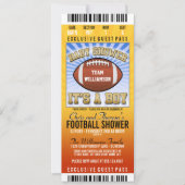 フットボールパーティーベビーシャワー 招待状 (正面)