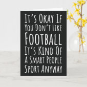 フットボールファン プレーヤー 面白い 秋のグリーティングカード カード (黄色い花)