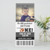 フットボールファースト誕生日チケット招待状 招待状 (スタンド正面)