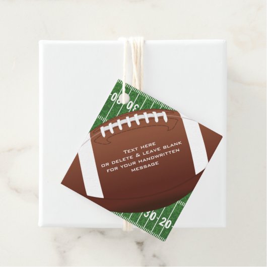 フットボールフィールドグリディロンデザインメッセージカードカード フェイバータグ (インサイチュ)