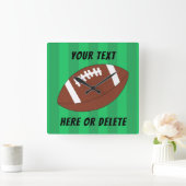 フットボールフィールドスポーツカスタム スクエア壁時計 (ホーム)