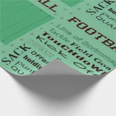 フットボールフィールドタイポグラフィ ラッピングペーパー (角)