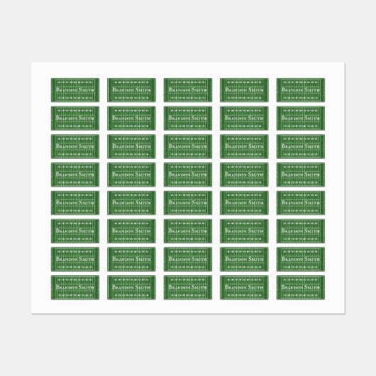 フットボールフィールドデザイン名タグ ラベル (シート)