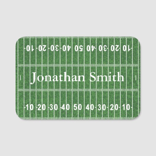フットボールフィールドデザイン名タグ 名札 (正面)