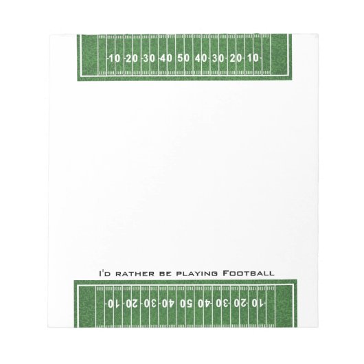 フットボールフィールドデザイン ノートパッド (正面)