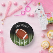 フットボールフィールドハッピーバースデー パーソナライズされた ペーパーボウル (パーティー)