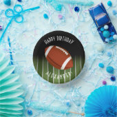 フットボールフィールドハッピーバースデー パーソナライズされた ペーパーボウル (パーティー)