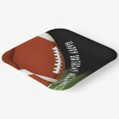 フットボールフィールド誕生日 ペーパープレート (傾斜あり)