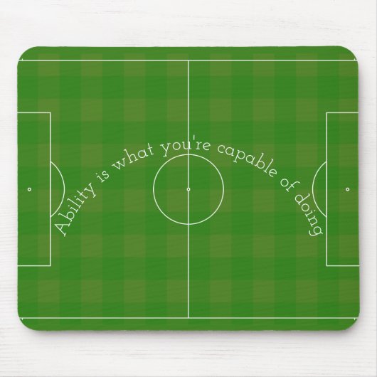 フットボールフィールド(引用文) マウスパッド (正面)