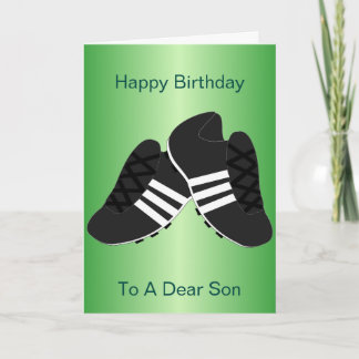 フットボールブーツソパーソナライズされたン誕生日 カード