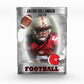 フットボールプレーヤーデザイン- DIY写真テンプレート フォトブロック (正面)