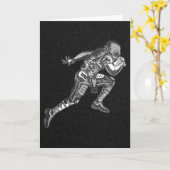 フットボールプレーヤー ランニング クォーターバック ブラック シルバー カード (黄色い花)