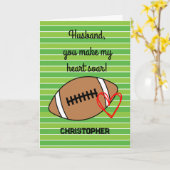 フットボールプン夫誕生日 カード (黄色い花)