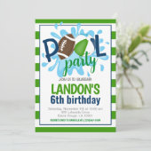 フットボールプールパーティー誕生日招待状 招待状 (スタンド正面)