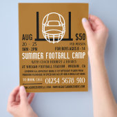 フットボールヘルメット&ゴール，フットボールキャンプ広告ズ チラシ (手)