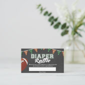 フットボールベビーシャワーおむつラッフルチケット エンクロージャーカード (スタンド正面)