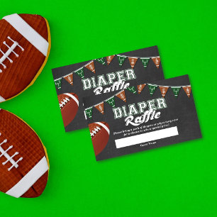 フットボールベビーシャワーのおむつ抽選チケット エンクロージャーカード