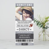 フットボールベビーシャワーパーティー招待状 招待状 (スタンド正面)