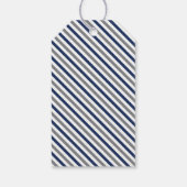 フットボールベビーシャワーメッセージカード，ブルー，グレー ギフトタグ (裏面)