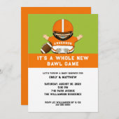 フットボールベビーシャワー招待状 招待状 (正面/裏面)