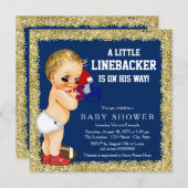 フットボールベビーシャワー招待状 招待状 (正面/裏面)