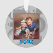 フットボールベースボールボーイズGrandsons写真 オーナメント (正面)