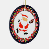 フットボールホリデーギフトセラミックオーナメント セラミックオーナメント (右)