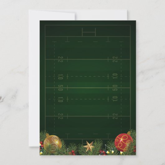 フットボールホリデーパーティディナー招待状 招待状 (裏面)