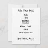 フットボールホームカミング招待状バイSRF 招待状 (裏面)