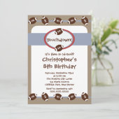 フットボールボーイズの楽しいバースデーパーティー招待状 招待状 (スタンド正面)