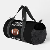 フットボールボーイズ学校チーム名番号スポーツ ダッフルバッグ (右コーナー)