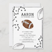 フットボールボーイズ誕生日パーティー 招待状 (正面)