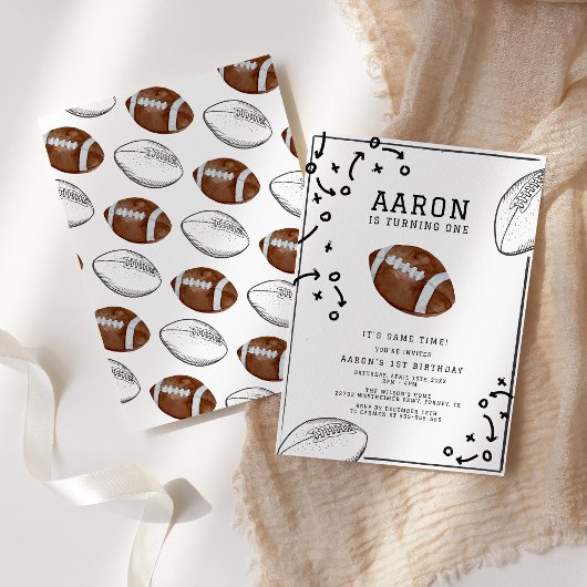 フットボールボーイズ誕生日パーティー 招待状