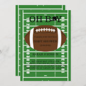 フットボールボーイズ赤ちゃんシャワー招待状 招待状 (正面/裏面)