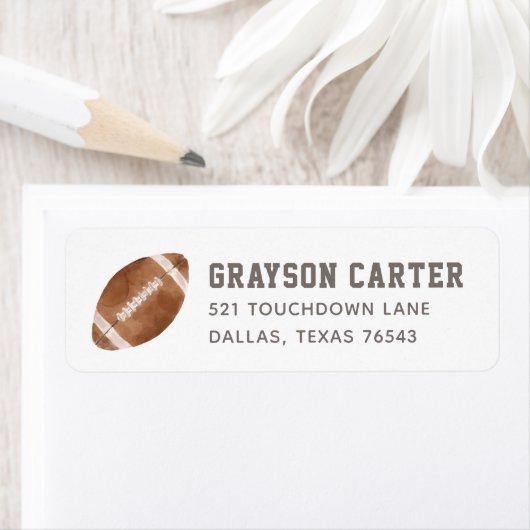 フットボールボーイバースデーパーティー差出人住所 ラベル (インサイチュ)