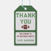 フットボールボーイ誕生日サンキューユー ギフトタグ (正面)