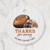 フットボールボーイ誕生日メッセージカード フェイバータグ (裏面)