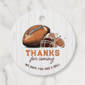 フットボールボーイ誕生日メッセージカード フェイバータグ (正面)