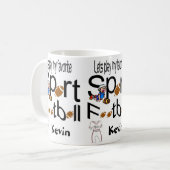 フットボールマグススポーツ コーヒーマグカップ (正面左)
