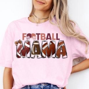 フットボールマママシャツ応援ママゲームデイティーフットバル Tシャツ