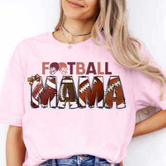 フットボールマママシャツ応援ママゲームデイティーフットバル Tシャツ